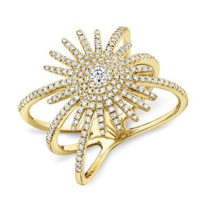 0.58CT DIAMOND STARBURST RING