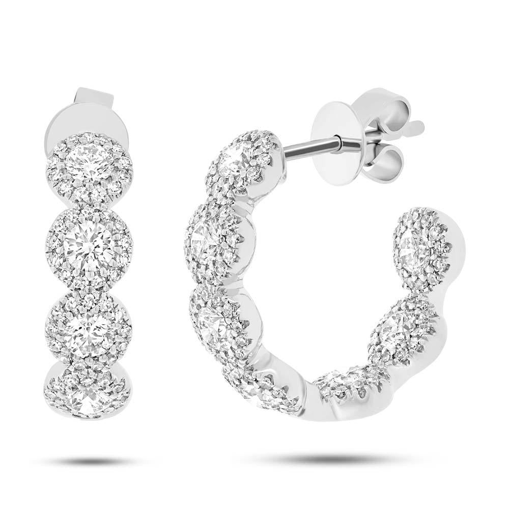 1.84CT DIAMOND HOOP EARRING