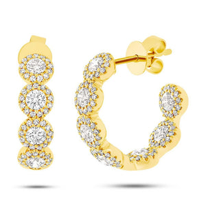 1.84CT DIAMOND HOOP EARRING