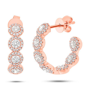 1.84CT DIAMOND HOOP EARRING