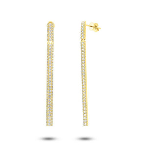 1.76CT DIAMOND BAR EARRING