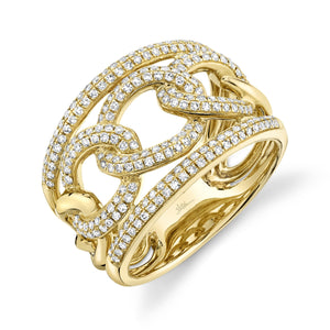 0.61CT DIAMOND LINK RING