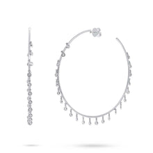 Load image into Gallery viewer, 1.92CT DIAMOND SHAKER HOOP EARRING
