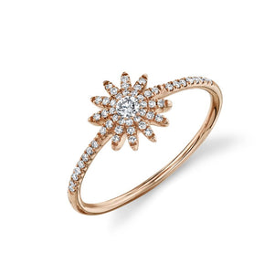 0.20CT DIAMOND STARBURST RING