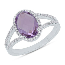 Load image into Gallery viewer, 0.19CT DIAMOND &amp; 1.97CT AMETHYST RING
