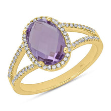 Load image into Gallery viewer, 0.19CT DIAMOND &amp; 1.97CT AMETHYST RING
