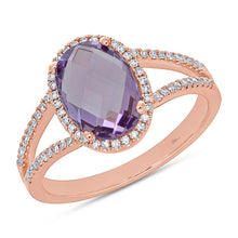 Load image into Gallery viewer, 0.19CT DIAMOND &amp; 1.97CT AMETHYST RING
