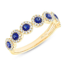 Load image into Gallery viewer, 0.26CT DIAMOND &amp; 0.70CT BLUE SAPPHIRE BAND
