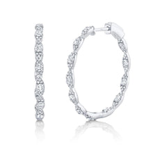 Load image into Gallery viewer, 1.73CT DIAMOND HOOP EARRING
