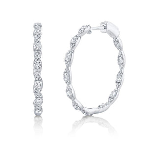 1.73CT DIAMOND HOOP EARRING