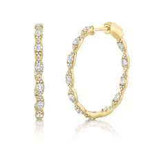 Load image into Gallery viewer, 1.73CT DIAMOND HOOP EARRING
