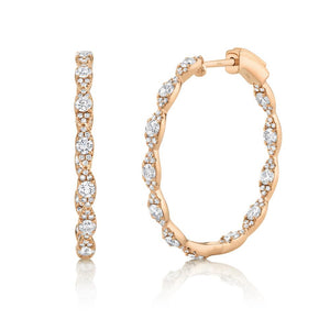 1.73CT DIAMOND HOOP EARRING