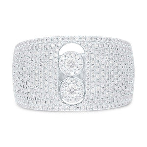 0.93CT DIAMOND PAVE SLIDER RING