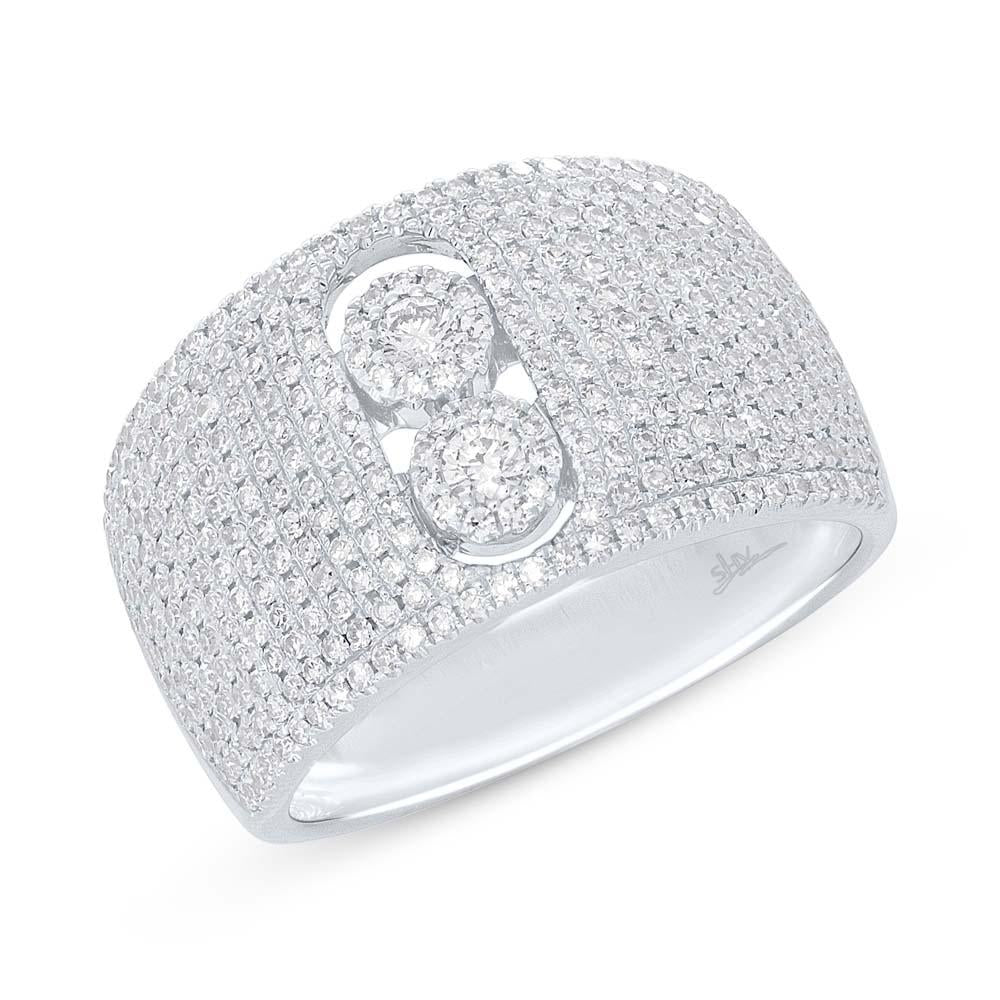 0.93CT DIAMOND PAVE SLIDER RING