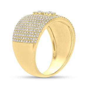 0.93CT DIAMOND PAVE SLIDER RING