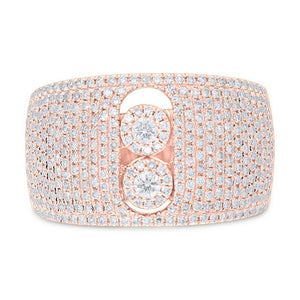 0.93CT DIAMOND PAVE SLIDER RING