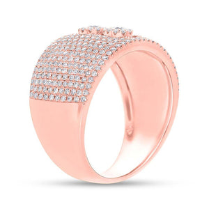 0.93CT DIAMOND PAVE SLIDER RING