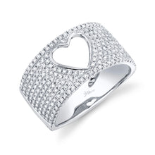 Load image into Gallery viewer, 0.71CT DIAMOND PAVE HEART RING
