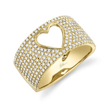 Load image into Gallery viewer, 0.71CT DIAMOND PAVE HEART RING
