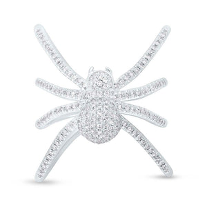 0.54CT DIAMOND PAVE SPIDER RING