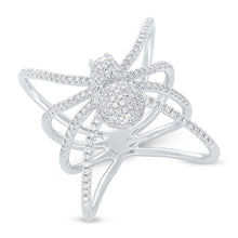 Load image into Gallery viewer, 0.54CT DIAMOND PAVE SPIDER RING
