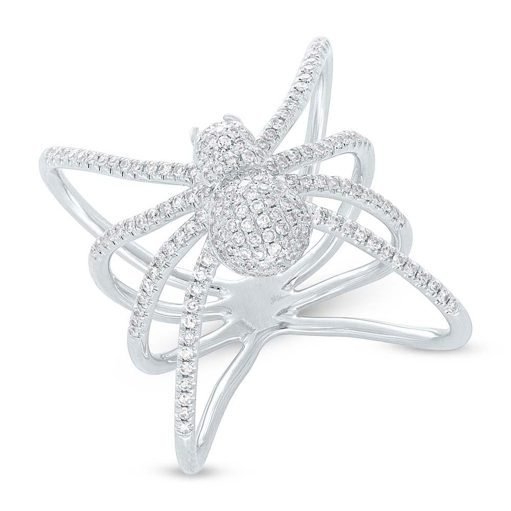 0.54CT DIAMOND PAVE SPIDER RING