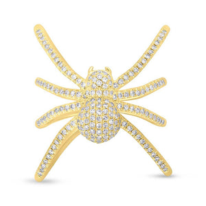 0.54CT DIAMOND PAVE SPIDER RING