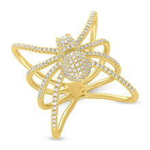 Load image into Gallery viewer, 0.54CT DIAMOND PAVE SPIDER RING
