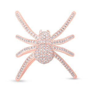 0.54CT DIAMOND PAVE SPIDER RING