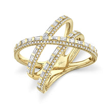 Load image into Gallery viewer, 1.08CT DIAMOND BAGUETTE BRIDGE RING
