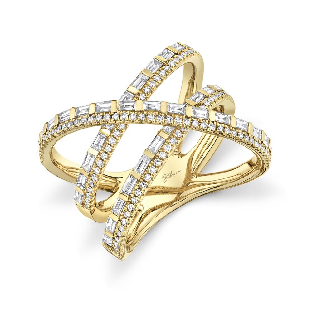 1.08CT DIAMOND BAGUETTE BRIDGE RING