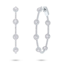 Load image into Gallery viewer, 1.35CT DIAMOND OVAL HOOP EARRING
