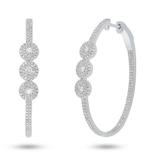 Load image into Gallery viewer, 1.27CT DIAMOND HOOP EARRING
