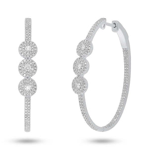 1.27CT DIAMOND HOOP EARRING