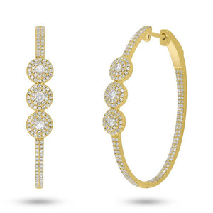 1.27CT DIAMOND HOOP EARRING