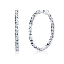 Load image into Gallery viewer, 1.90CT DIAMOND HOOP EARRING
