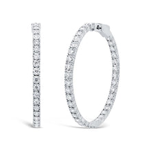 Load image into Gallery viewer, 2.18CT DIAMOND HOOP EARRING
