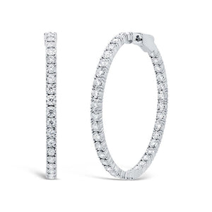 2.18CT DIAMOND HOOP EARRING