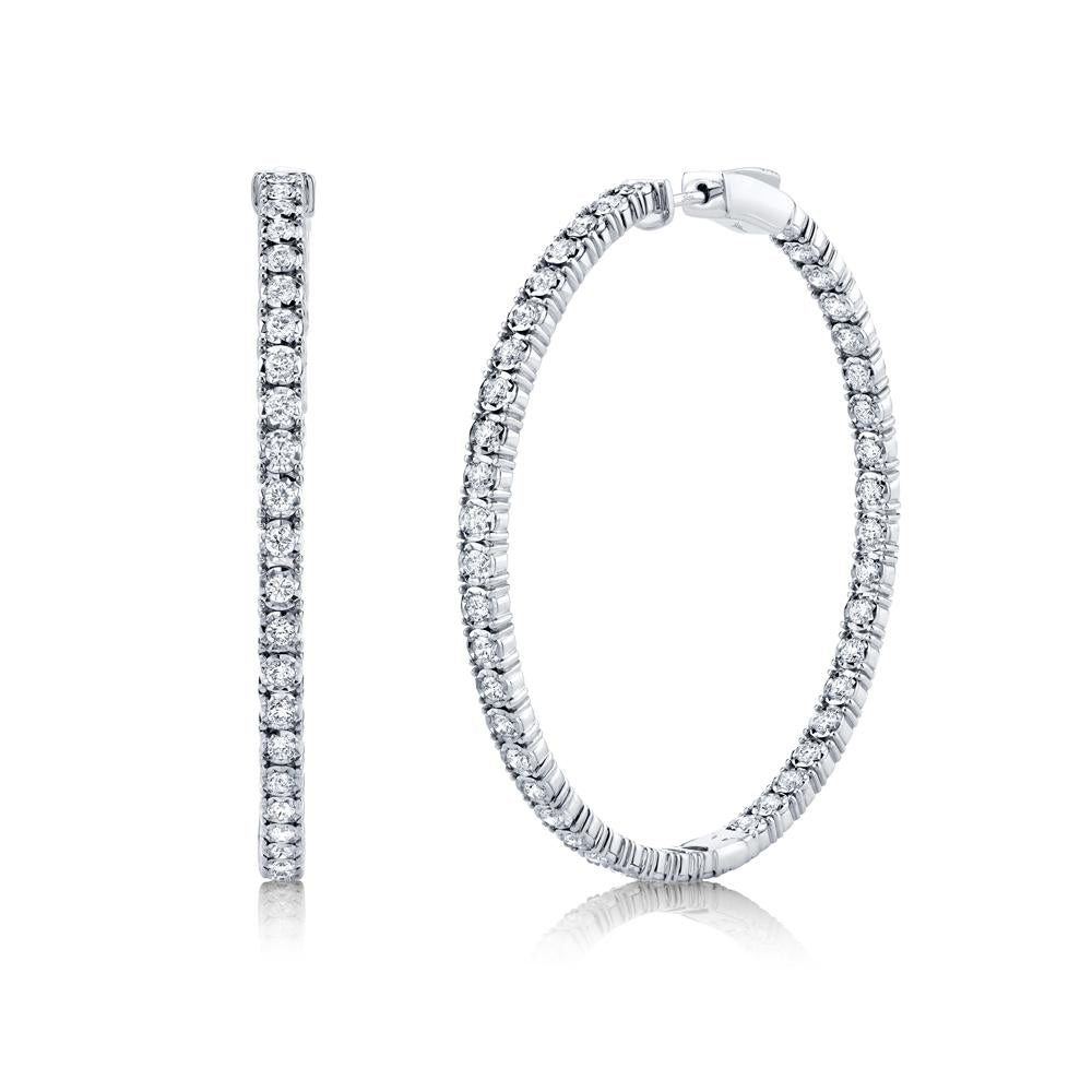 2.65CT DIAMOND HOOP EARRING