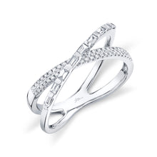 Load image into Gallery viewer, 0.33CT DIAMOND BAGUETTE BRIDGE RING
