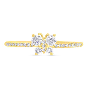 0.27CT DIAMOND BUTTERFLY RING