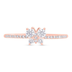 0.27CT DIAMOND BUTTERFLY RING