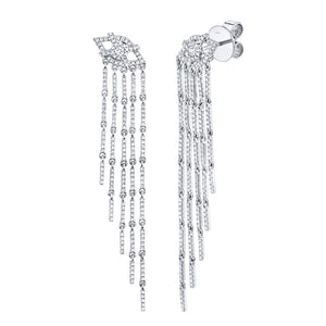 1.05CT DIAMOND EYE FRINGE EARRING