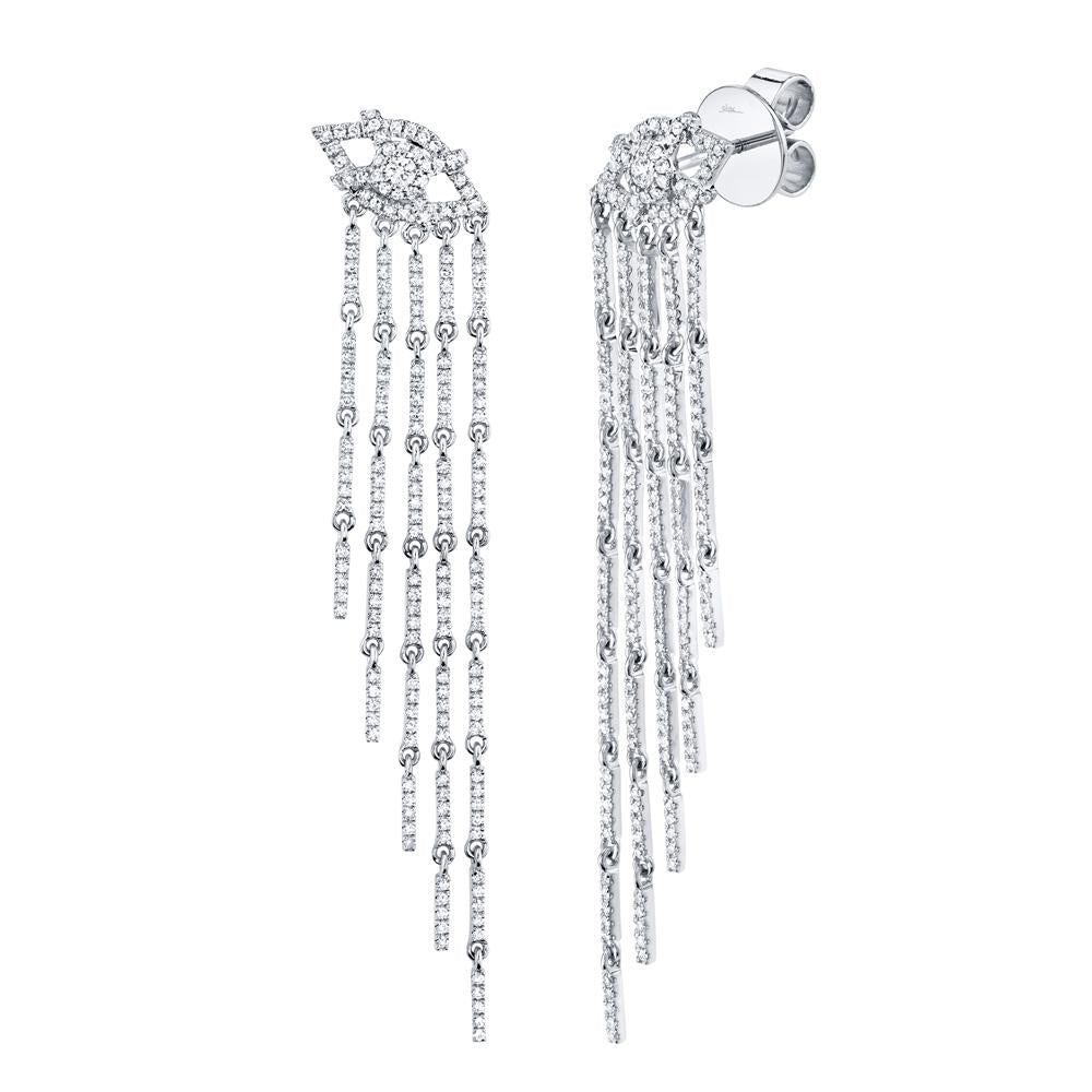 1.05CT DIAMOND EYE FRINGE EARRING