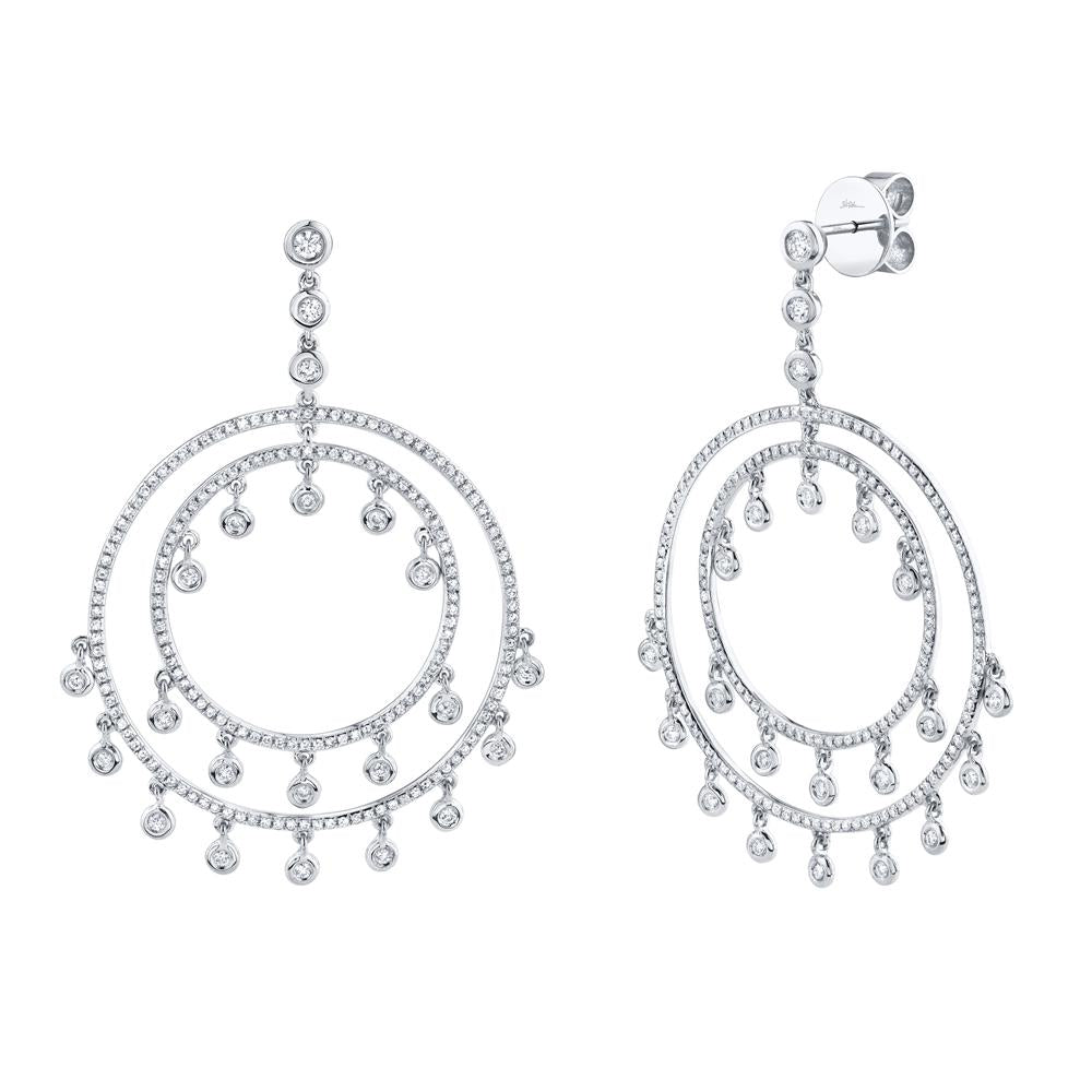 1.42CT DIAMOND CIRCLE EARRING