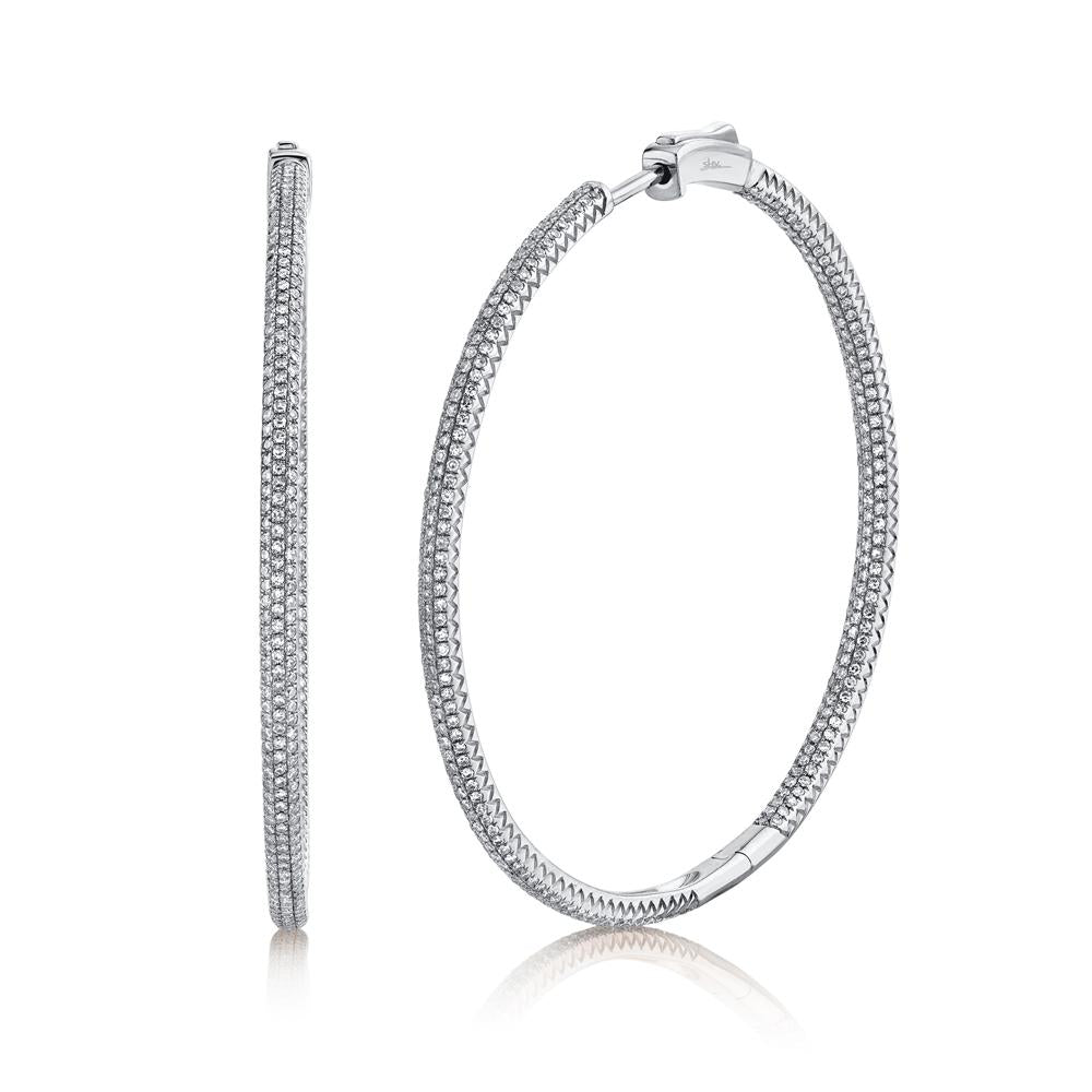 1.75CT DIAMOND HOOP EARRING