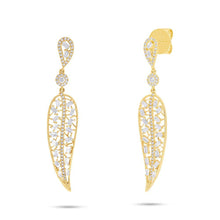 Load image into Gallery viewer, 1.18CT DIAMOND LEAF EARRING
