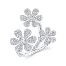 Load image into Gallery viewer, 0.62CT DIAMOND FLOWER RING
