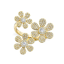 Load image into Gallery viewer, 0.62CT DIAMOND FLOWER RING
