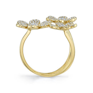 0.62CT DIAMOND FLOWER RING